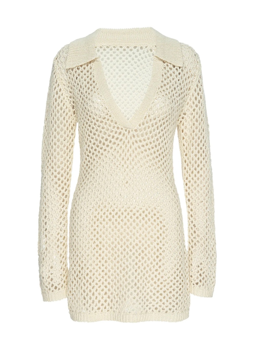 Monday Swimwear Newport Crochet Dress XL Ivory Pool Resortwear Vacation Knit